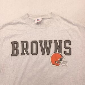 NFL Cleveland Browns Graphic Long Sleeve Football T Shirt Mens Size L Gray